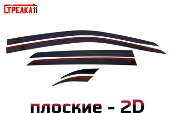 Дефлекторы окон 2D (ОАЭ) Стрелка11 Suzuki Baleno (2016-2025) (черные)