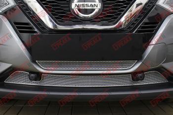 3 799 р. Защита радиатора (низ 2 части) Стрелка11 Стандарт Nissan Qashqai 2 J11 рестайлинг (2017-2022) (черная)  с доставкой в г. Вологда. Увеличить фотографию 2