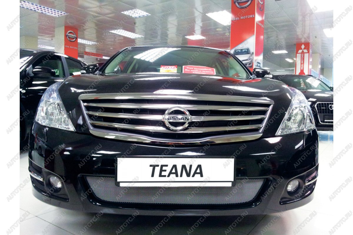 3 179 р. Защита радиатора Стрелка11 Стандарт  Nissan Teana  2 J32 (2008-2014) дорестайлинг, рестайлинг (хром)  с доставкой в г. Вологда