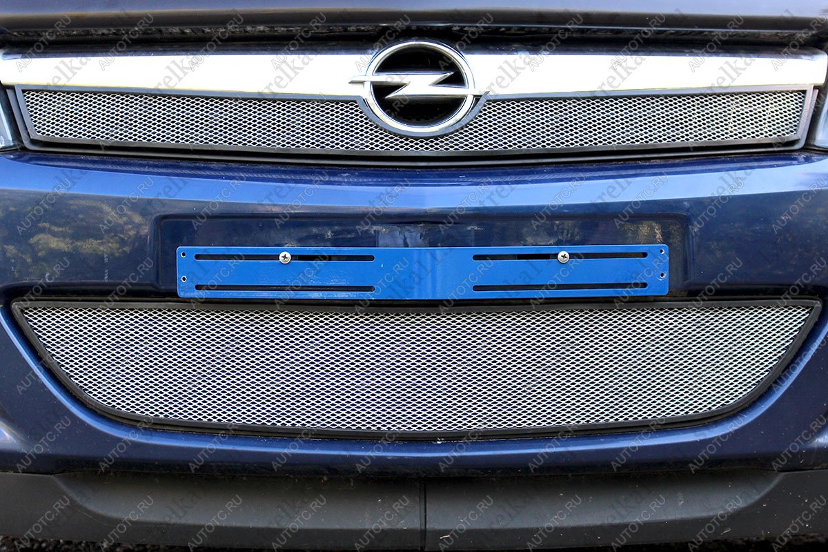 3 149 р. Защита радиатора Стандарт верх Стрелка11  Opel Astra  H (2007-2015) хэтчбек 5дв рестайлинг (хром)  с доставкой в г. Вологда