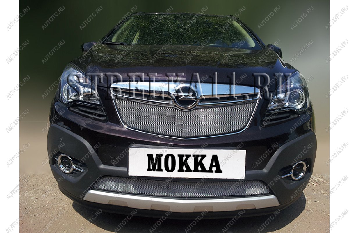 3 079 р. Защита радиатора (низ) Стрелка11 Стандарт  Opel Mokka (2012-2016)  дорестайлинг (хром)  с доставкой в г. Вологда
