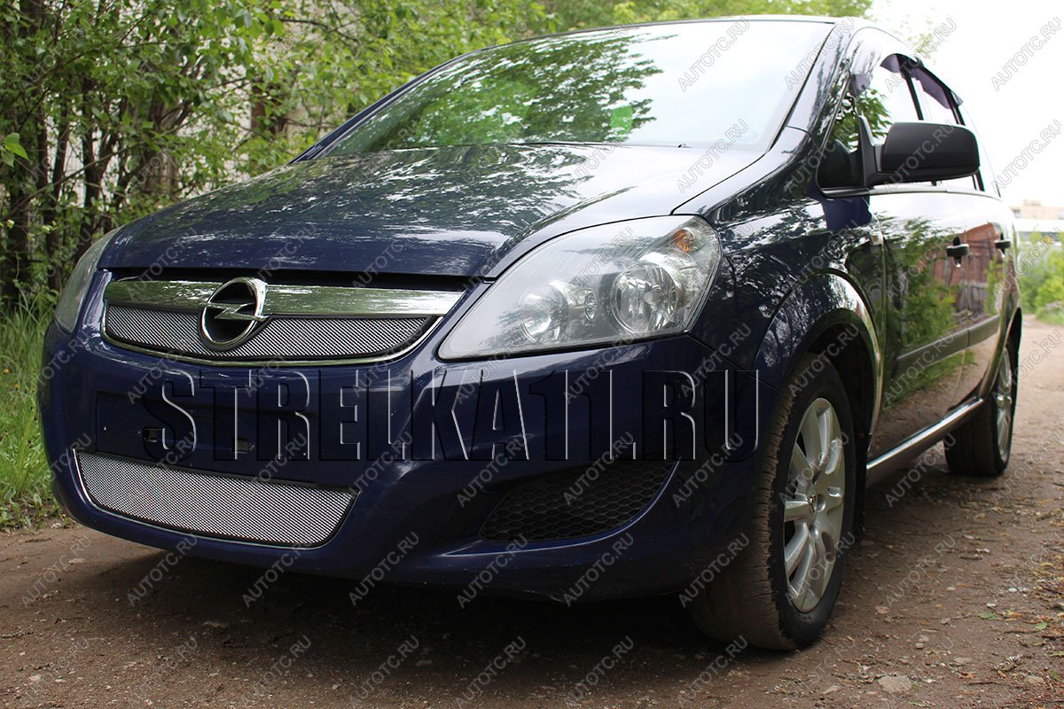 3 079 р. Защита радиатора (низ) Стрелка11 Стандарт  Opel Zafira  В (2007-2015) рестайлинг (хром)  с доставкой в г. Вологда