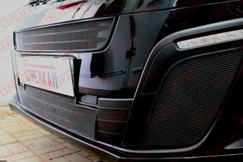 3 579 р. Защита радиатора (боковые) Стрелка11 Стандарт Opel Zafira Life С (2019-2025) (черные)  с доставкой в г. Вологда. Увеличить фотографию 2