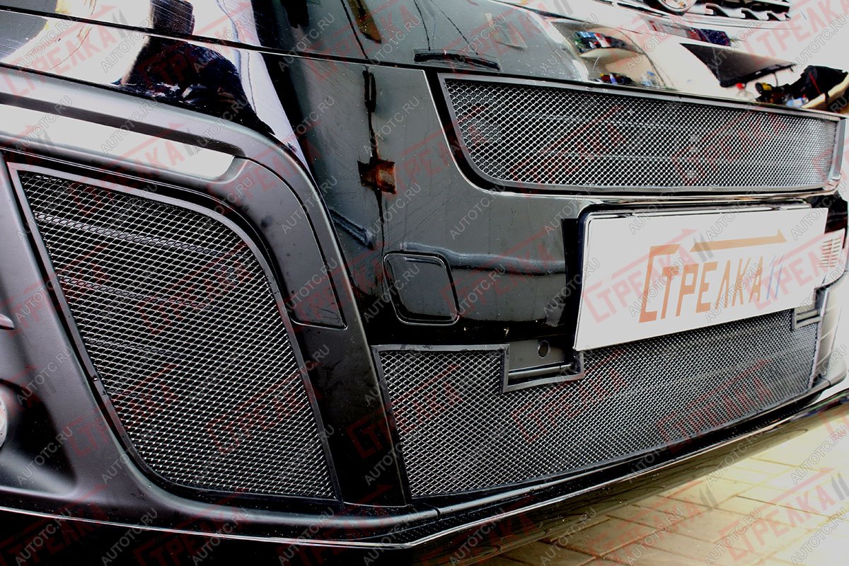 5 699 р. Защита радиатора (центр, низ) Стрелка11 Стандарт Opel Zafira Life С (2019-2025) (черные)  с доставкой в г. Вологда