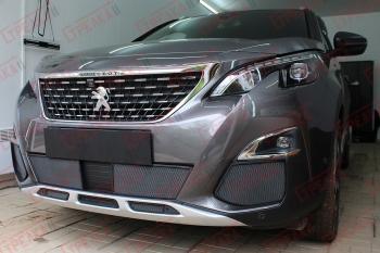 2 999 р. Защита радиатора (боковые) Стрелка11 Стандарт  Peugeot 3008  2 (2016-2025) (черные)  с доставкой в г. Вологда. Увеличить фотографию 3