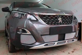 Защита радиатора (боковые) Стрелка11 Стандарт Peugeot 3008  2 (2016-2025) (хром)