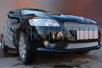 3 279 р. Защита радиатора (верх) Стрелка11 Стандарт  Peugeot 301 (2012-2017) (хром)  с доставкой в г. Вологда. Увеличить фотографию 2
