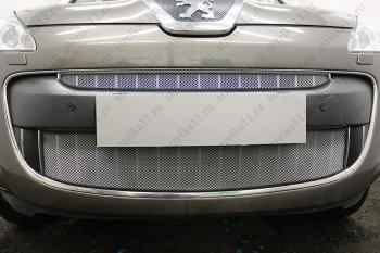 2 799 р. Защита радиатора (верх) Стрелка11 Стандарт  Peugeot 4007 (2007-2012) (хром)  с доставкой в г. Вологда. Увеличить фотографию 2