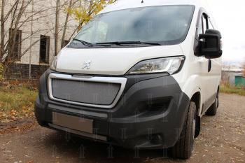 4 299 р. Защита радиатора (2 части) Стрелка11 Стандарт  CITROEN Jumpy (2013-2017), Fiat Ducato  290 (2014-2025), Peugeot Boxer  290 (2014-2025) (хром)  с доставкой в г. Вологда. Увеличить фотографию 3