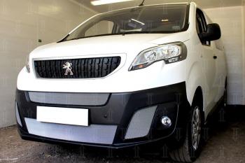 3 689 р. Защита радиатора (2 части боковые) Стрелка11 Стандарт  Peugeot Expert  K0 (2016-2024) цельнометаллический фургон дорестайлинг (хром)  с доставкой в г. Вологда. Увеличить фотографию 2