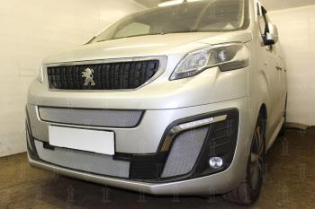 3 699 р. Защита радиатора (боковые) Стрелка11 Стандарт  Peugeot Traveller  K0 L2 (2016-2024) дорестайлинг (хром)  с доставкой в г. Вологда. Увеличить фотографию 2