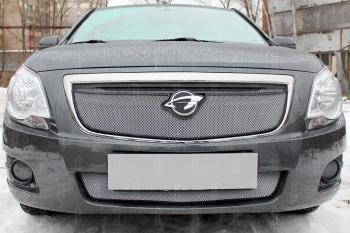 Защита радиатора (низ) Стрелка11 Стандарт Chevrolet Cobalt (2011-2016), Ravon R4 (2016-2020) (хром)