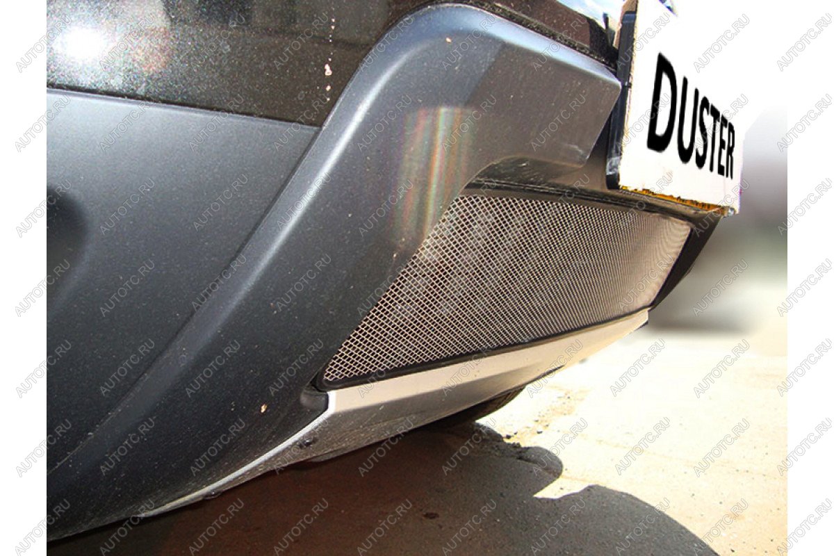 3 179 р. Защита радиатора Стандарт  Renault Duster  HS (2010-2015) дорестайлинг (хром)  с доставкой в г. Вологда