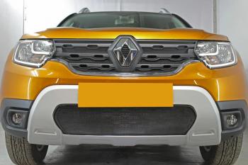 3 599 р. Защита радиатора (низ) Стрелка11 Стандарт Renault Duster HM рестайлинг (2021-2024) (черная)  с доставкой в г. Вологда. Увеличить фотографию 4