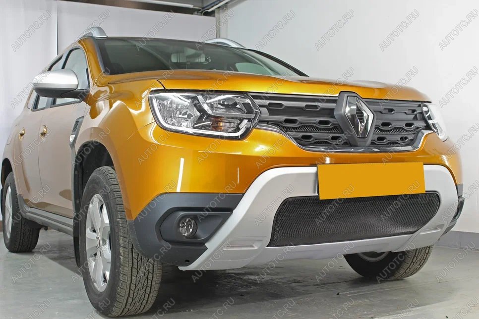 3 599 р. Защита радиатора (низ) Стрелка11 Стандарт Renault Duster HM рестайлинг (2021-2024) (черная)  с доставкой в г. Вологда