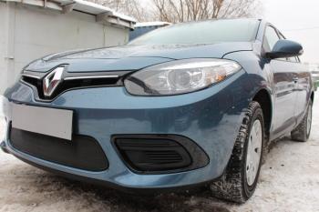 2 669 р. Защита радиатора (верх) Стрелка11 Стандарт Renault Fluence рестайлинг (2012-2016) (черная)  с доставкой в г. Вологда. Увеличить фотографию 2