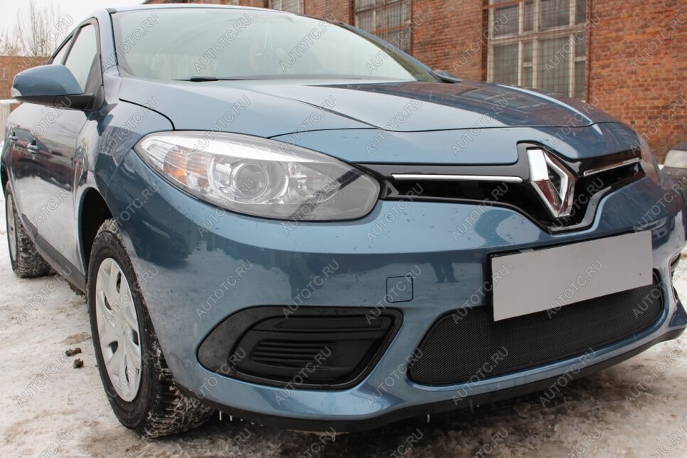 2 999 р. Защита радиатора (низ) Стрелка11 Стандарт Renault Fluence рестайлинг (2012-2016) (черная)  с доставкой в г. Вологда
