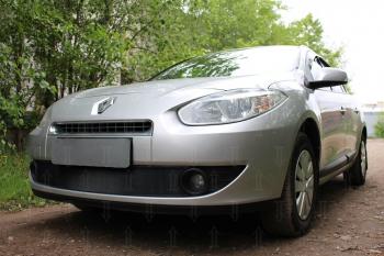 2 349 р. Защита радиатора (верх) Стрелка11 Стандарт Renault Fluence дорестайлинг (2010-2012) (черная)  с доставкой в г. Вологда. Увеличить фотографию 3