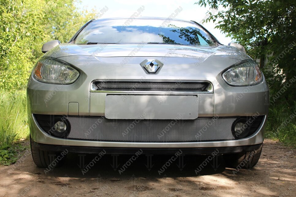 2 479 р. Защита радиатора (верх) Стрелка11 Стандарт    Renault Fluence (2010-2012) дорестайлинг (хром)  с доставкой в г. Вологда