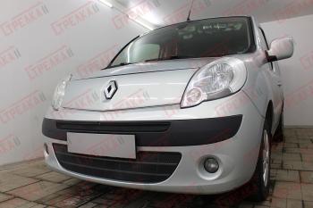 2 669 р. Защита радиатора (верх) Стрелка11 Стандарт Renault Kangoo KW0 дорестайлинг (2008-2013) (черная)  с доставкой в г. Вологда. Увеличить фотографию 3