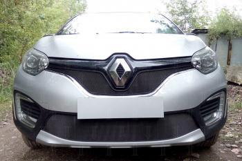 3 299 р. Защита радиатора (низ) Стрелка11 Стандарт Renault Kaptur дорестайлинг (2016-2020) (черная)  с доставкой в г. Вологда. Увеличить фотографию 2
