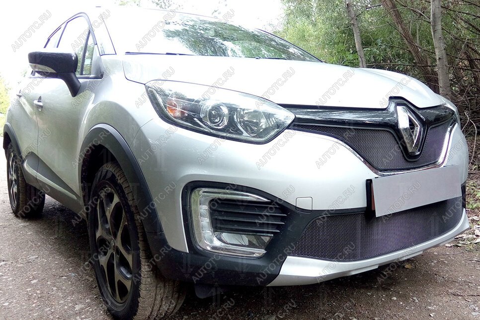 3 299 р. Защита радиатора (низ) Стрелка11 Стандарт Renault Kaptur дорестайлинг (2016-2020) (черная)  с доставкой в г. Вологда