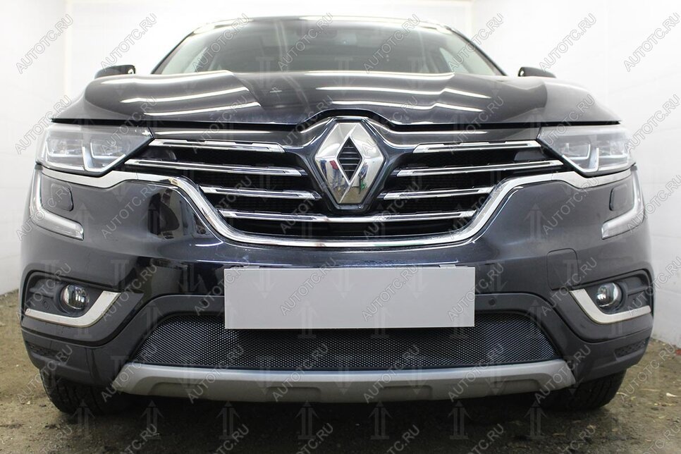 3 199 р. Защита радиатора Стрелка11 Стандарт Renault Koleos 2 (2016-2025) (черная)  с доставкой в г. Вологда