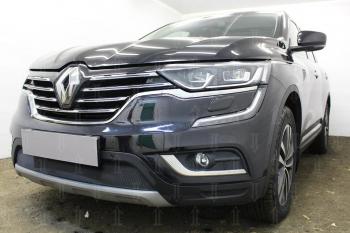 3 199 р. Защита радиатора Стрелка11 Стандарт Renault Koleos 2 (2016-2025) (черная)  с доставкой в г. Вологда. Увеличить фотографию 2