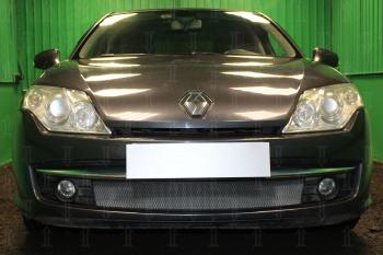 3 079 р. Защита радиатора (кроме 2.0) Стрелка11 Стандарт  Renault Laguna  X91 (2007-2011) лифтбэк дорестайлинг (хром)  с доставкой в г. Вологда. Увеличить фотографию 2