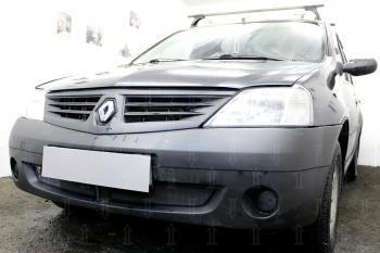 2 879 р. Защита радиатора (низ) Стрелка11 Стандарт Renault Logan 1 дорестайлинг (2004-2010) (черная)  с доставкой в г. Вологда. Увеличить фотографию 2