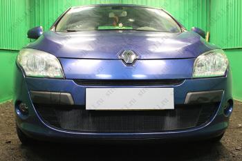 2 899 р. Защита радиатора (низ) Стандарт  Renault Megane  седан (2008-2012)  дорестайлинг (черная)  с доставкой в г. Вологда. Увеличить фотографию 2