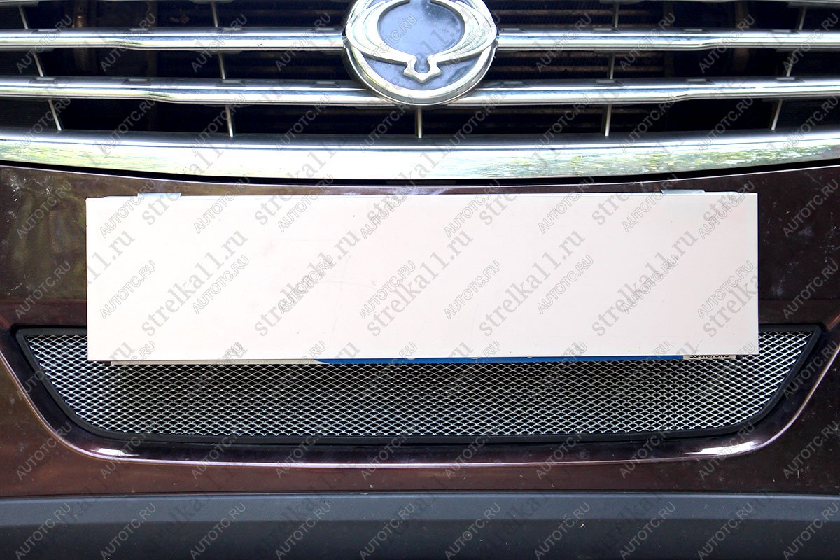3 079 р. Защита радиатора Стрелка11 Стандарт  SSANGYONG Rexton  Y290 (2012-2017) (хром)  с доставкой в г. Вологда