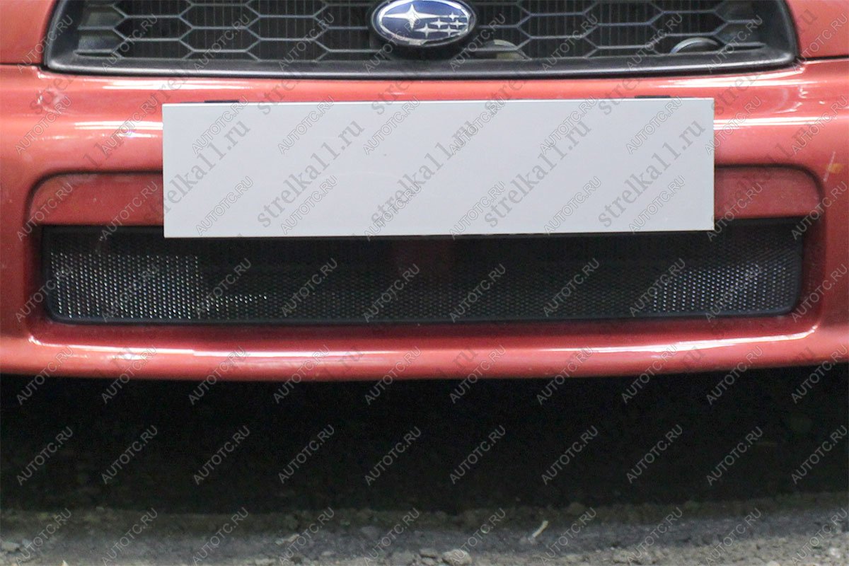 2 799 р. Защита радиатора Стрелка11 Стандарт  Subaru Impreza  GG (2000-2002) хэтчбэк дорестайлинг (черная)  с доставкой в г. Вологда