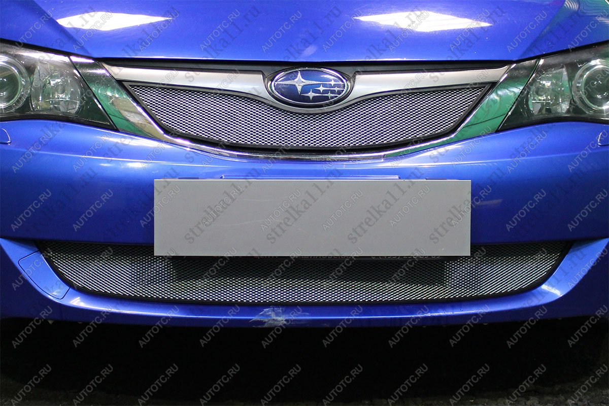 3 079 р. Защита радиатора (верх) (V2.0) Стрелка11 Стандарт  Subaru Impreza ( GE,  GH) (2007-2012) седан, хэтчбэк (хром)  с доставкой в г. Вологда