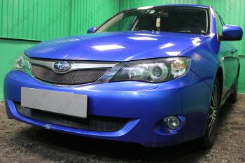 Защита радиатора (низ) Стрелка11 Стандарт Subaru Impreza ( GE,  GH) (2007-2012) седан, хэтчбэк (черная)