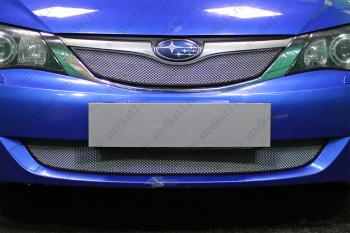 2 899 р. Защита радиатора (низ) Стрелка11 Стандарт  Subaru Impreza ( GE,  GH) (2007-2012) седан, хэтчбэк (хром)  с доставкой в г. Вологда. Увеличить фотографию 2
