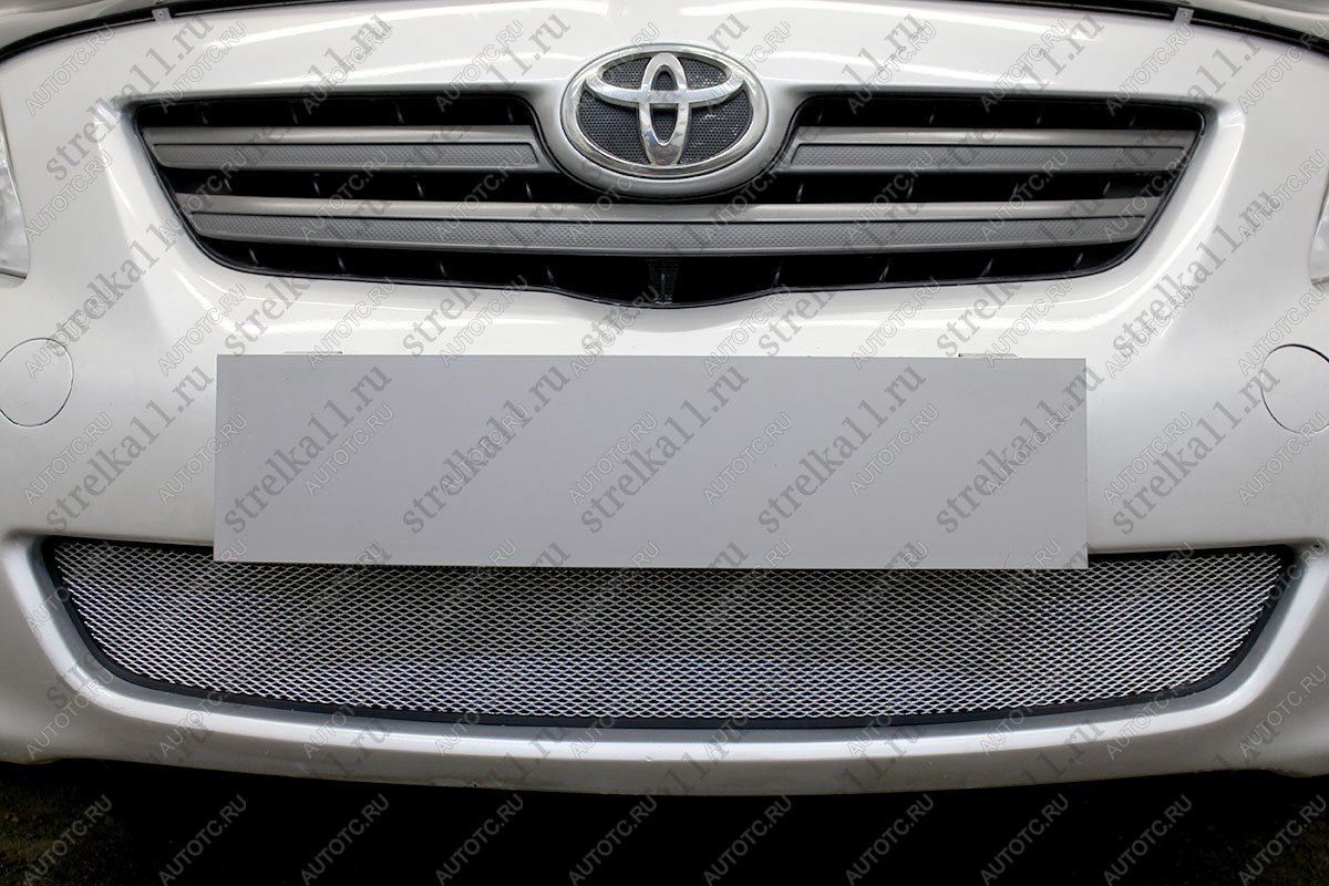 3 099 р. Защита радиатора Стрелка11 Стандарт  Toyota Corolla  E150 (2006-2010) седан дорестайлинг (хром)  с доставкой в г. Вологда