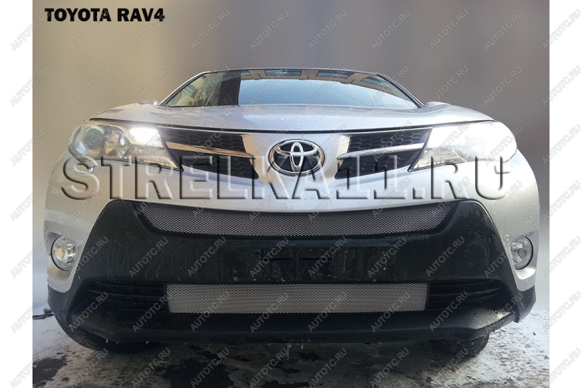 3 079 р. Защита радиатора (низ) Стрелка11 Стандарт  Toyota RAV4  XA40 (2012-2015) 5 дв. дорестайлинг (хром)  с доставкой в г. Вологда