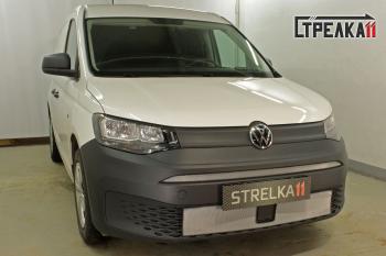 3 599 р. Защита радиатора (низ) Стрелка11 Стандарт  Volkswagen Caddy (2020-2025) (хром)  с доставкой в г. Вологда. Увеличить фотографию 2