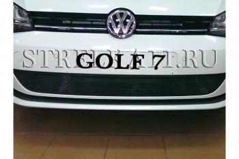 Защита радиатора Стрелка11 Стандарт Volkswagen Golf  7 (2012-2017) дорестайлинг, хэтчбэк 5 дв. (черная)