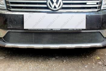 Защита радиатора (AllTrack) Стрелка11 Стандарт Volkswagen Passat  B7 (2010-2015) седан, универсал (черная)
