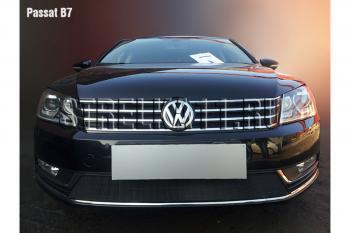 Защита радиатора Стрелка11 Стандарт Volkswagen Passat  B7 (2010-2015) седан, универсал (хром)