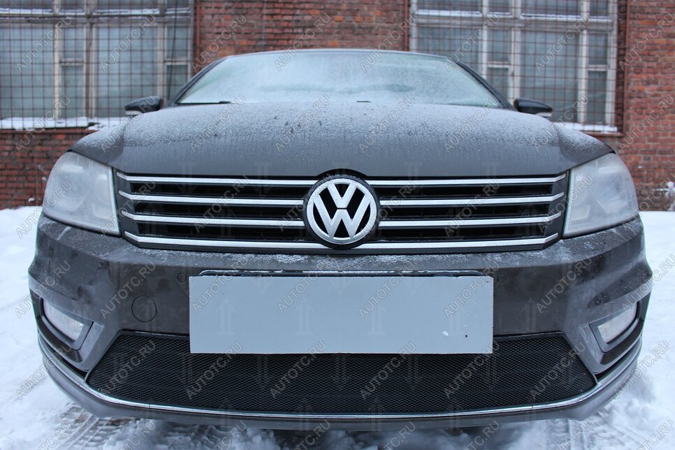 3 179 р. Защита радиатора (Style) Стрелка11 Стандарт  Volkswagen Passat  B7 (2010-2015) седан, универсал (хром)  с доставкой в г. Вологда