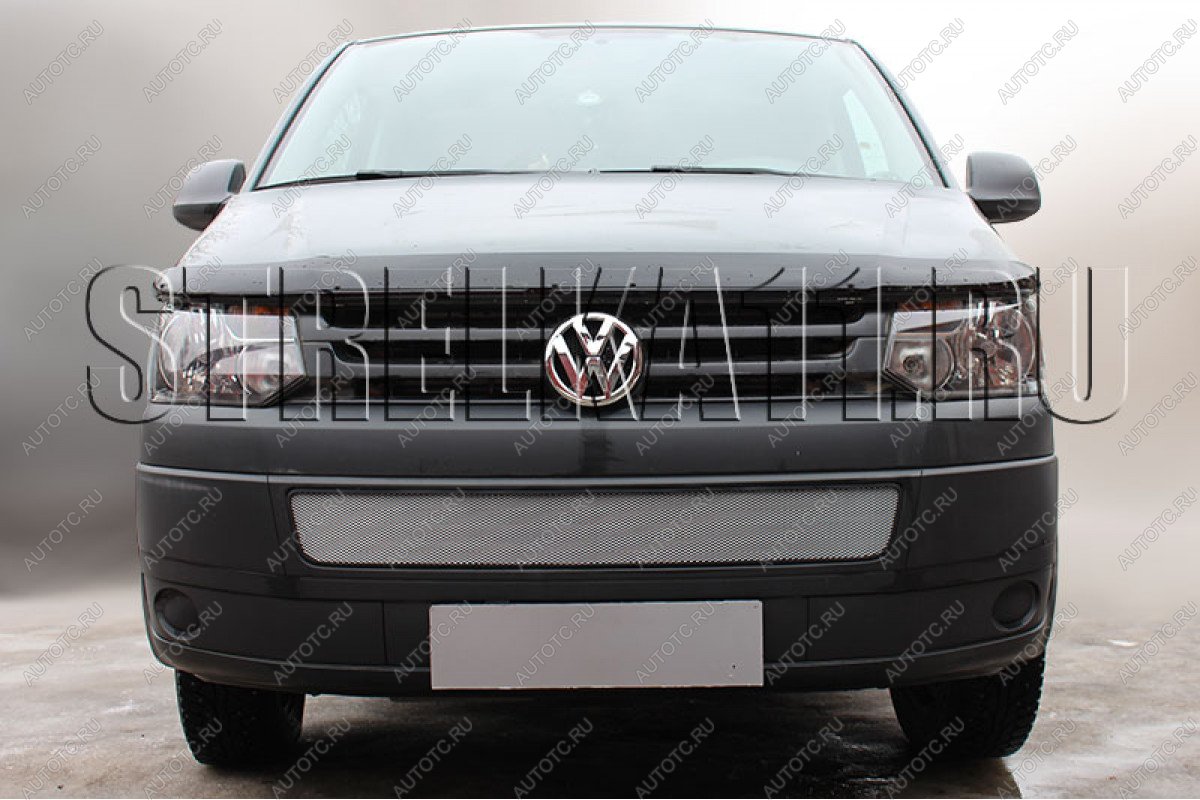 3 399 р. Защита радиатора Стрелка11 Стандарт  Volkswagen Caravelle  T5 - Transporter  T5 (хром)  с доставкой в г. Вологда