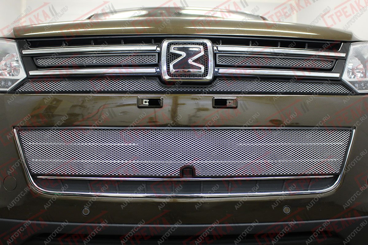 4 199 р. Защита радиатора (верх 3 части) Стрелка11 Стандарт  Zotye T600 (2014-2021) (хром)  с доставкой в г. Вологда