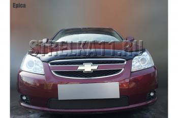 Зимняя заглушка решетки радиатора Стрелка11 Chevrolet Epica  V250 (2006-2012) (черная)