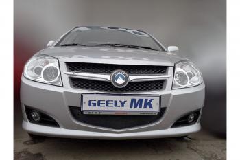 759 р. Зимняя заглушка решетки радиатора Стрелка11  Geely MK (2006-2015) (черная)  с доставкой в г. Вологда. Увеличить фотографию 2