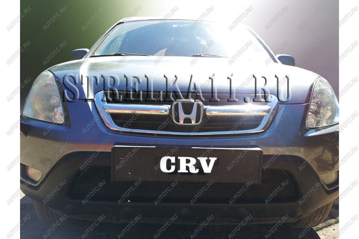 759 р. Зимняя заглушка решетки радиатора Стрелка11 Honda CR-V RD4,RD5,RD6,RD7,RD9  дорестайлинг (2001-2004) (черная)  с доставкой в г. Вологда