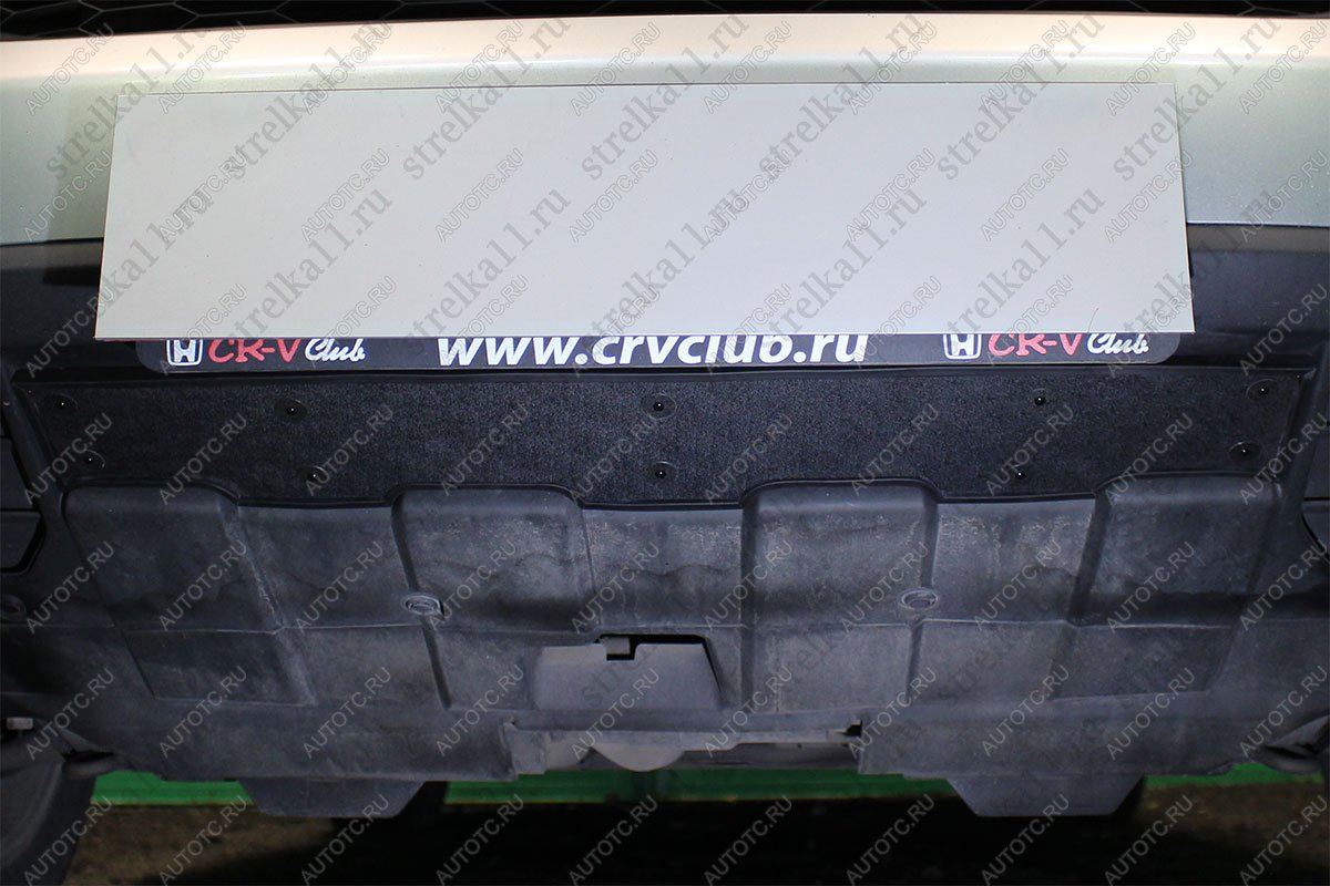 759 р. Зимняя заглушка решетки радиатора Стрелка11  Honda CR-V  RE1,RE2,RE3,RE4,RE5,RE7 (2009-2012) рестайлинг (черная)  с доставкой в г. Вологда