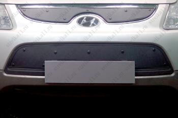 Зимняя заглушка решетки радиатора (центр) Стрелка11 Hyundai IX55 EN (2006-2013) (черная)